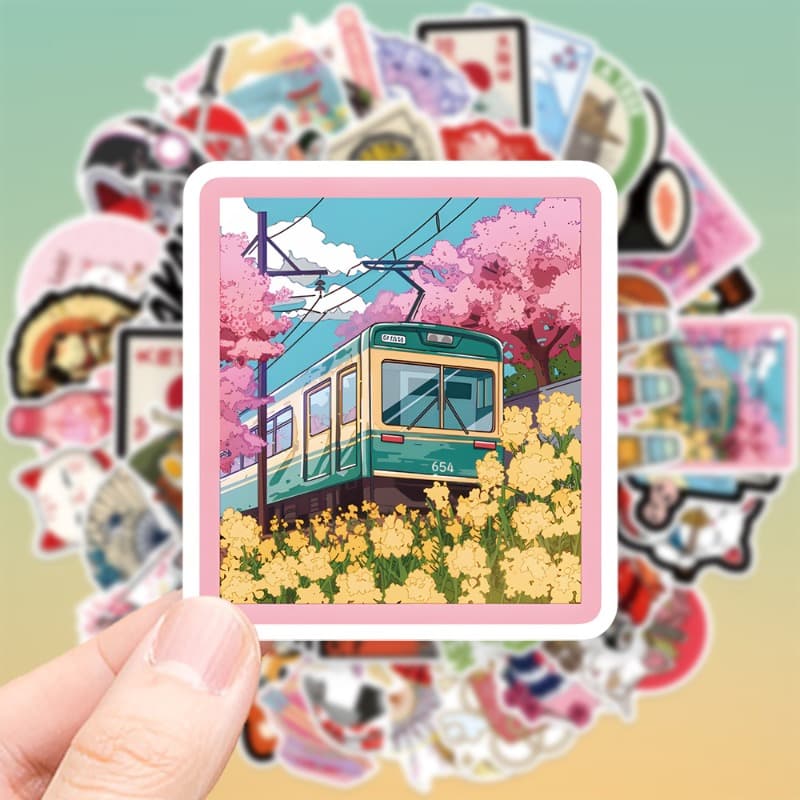 De Calcomanías Vibrantes de la Cultura Japonesa: Diseños Diversos y Coloridos...